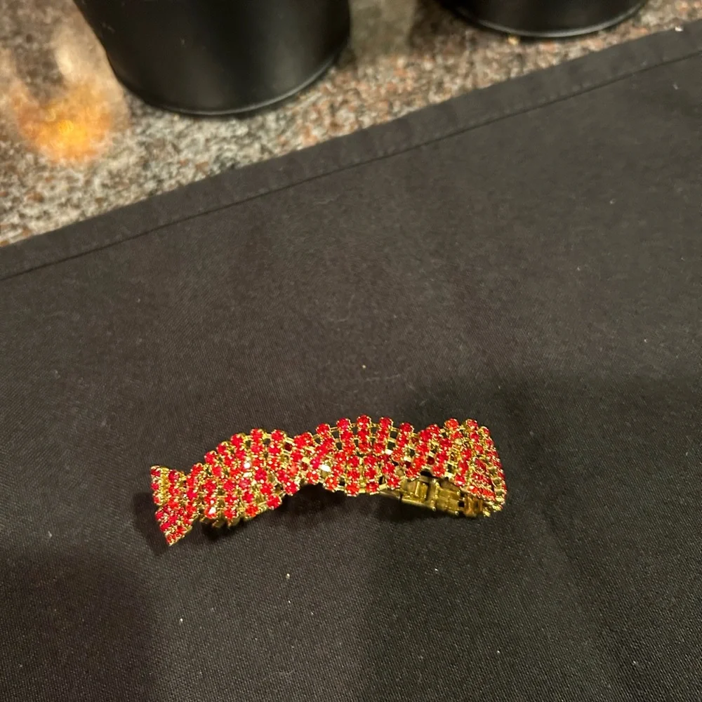Red/gold jewel bracelets - Picture 7 of 8